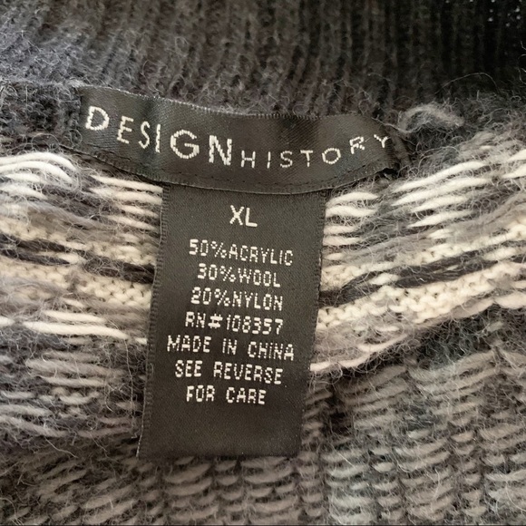 Design History Wool Blend Cascade Open Front Cardigan - Picture 3 of 3